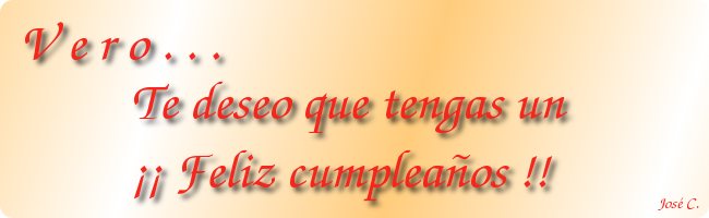 Felicidades Vero